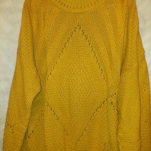 Vintage Bachrach Mustard Yellow Cable Knit Sweater